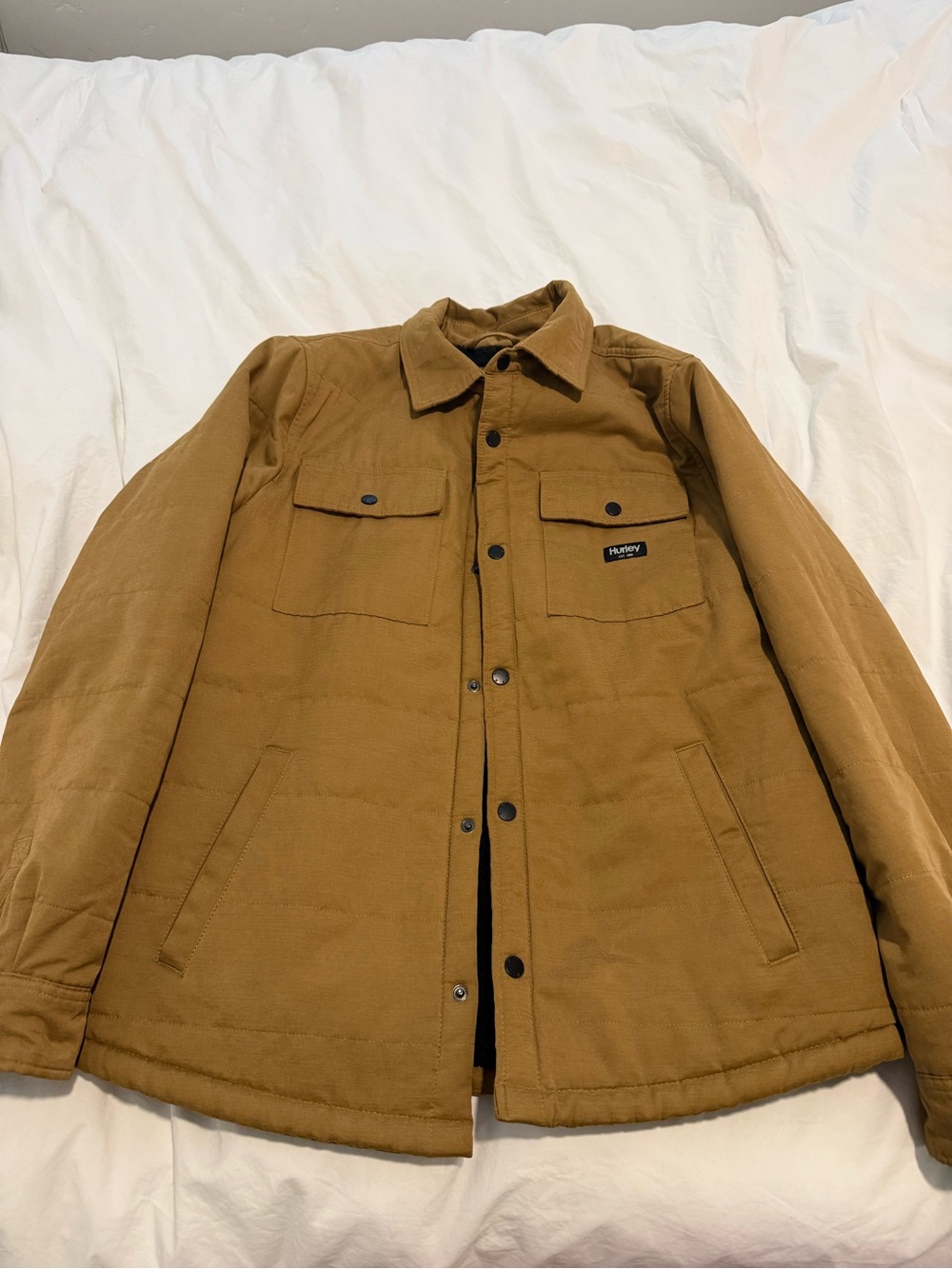 Hurley Brown Quilted Field Jacket